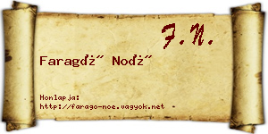 Faragó Noé névjegykártya