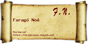 Faragó Noé névjegykártya