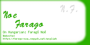 noe farago business card